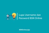 Terlupa Username BSN