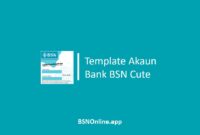 Template Akaun Bank Cute