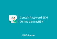 Contoh Password BSN